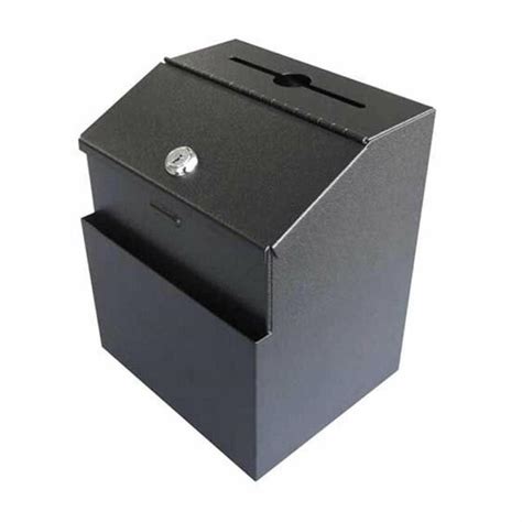 antique metal ballot box|lockable suggestion box.